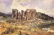 Karl Briullov The Temple of Apollo Epkourios at Phigalia oil painting